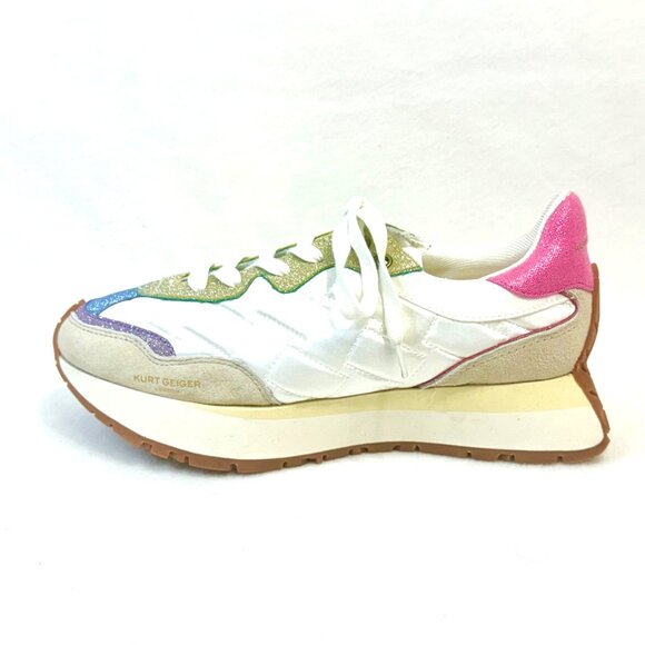 Kurt Geiger London Quilted Leather/Nylon Sneaker - New Condition - Size 39 - Picture 3 of 15